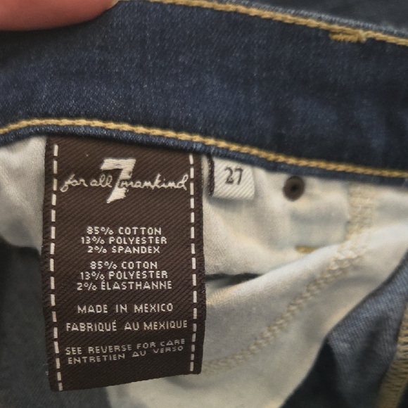 7 For All Mankind Josefina Skinny Boyfriend Jeans Size 27 - Picture 5 of 6